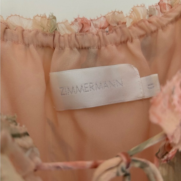 Zimmermann dress. Silk asymmetrical with ties at shoulders, with belt. - Picture 4 of 4